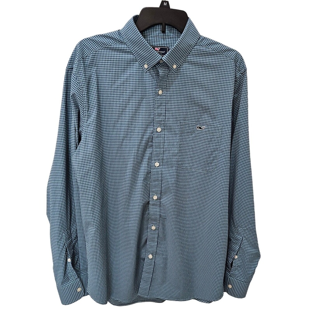 Men's Vineyard Vines Long Sleeve Dress Shirt Performance Fit Size Large